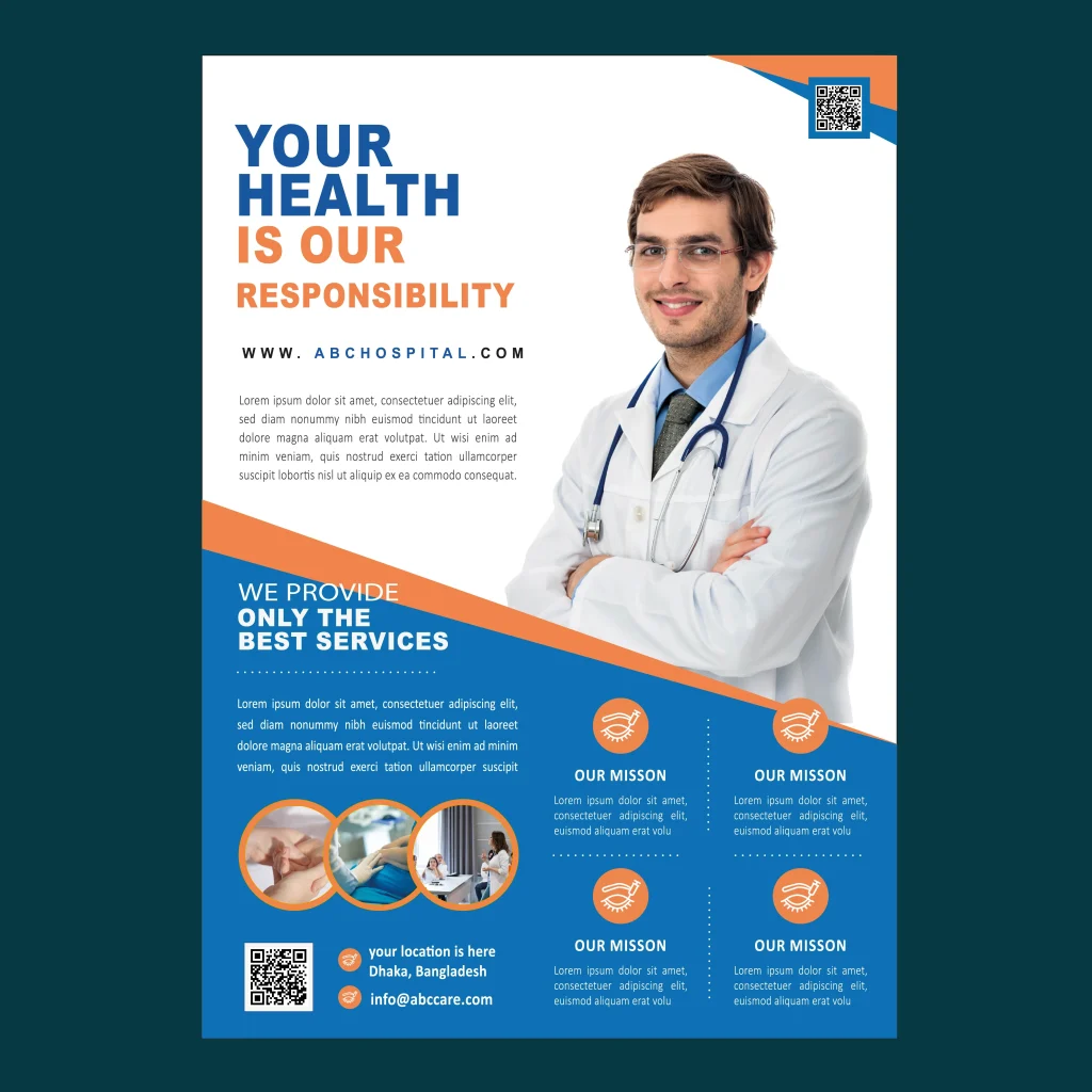 Professional medical flyer design showcasing healthcare business solutions by Abdur Rahim Antor